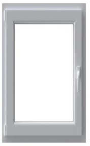 Finestra in PVC bianco L 60 x H 120 cm, 1 anta apertura a sinistra