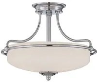 Lampadario Contemporaneo Griffin Metallo Nichel Antico 3 Luci E27