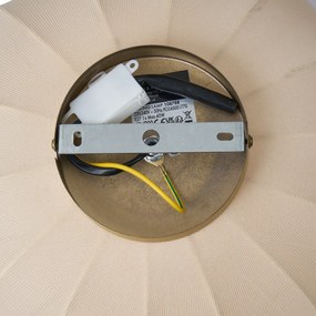 Plafoniera Japandi oro con paralume beige - Pluni