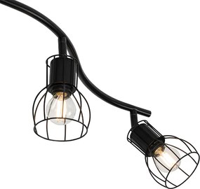 Faretto da soffitto moderno nero 145 cm 6 luci - Botu
