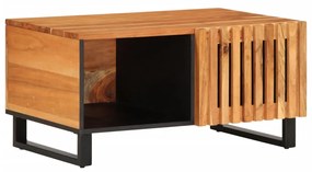 Tavolino Da Salotto 80x51x40 Cm İn Legno Massello Di Acacia /