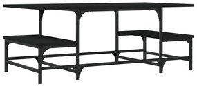 Tavolino da salotto nero 100x50,5x40 cm in legno multistrato
