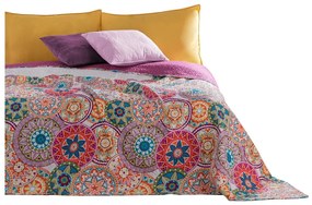 Copriletto reversibile in microfibra fucsia , 170 x 270 cm Bibi - DecoKing