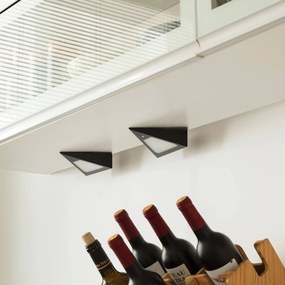 Lampada LED per mobili Prios Odia, nera, 2 pezzi.