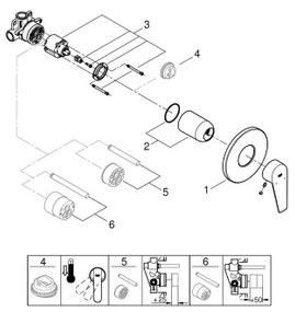 GROHE 29040001 - Miscelatore per doccia BAUEDGE cromo lucido