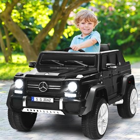 Costway Mercedes Benz Maybach G650-S 12 V per bambini con luci LED, Jeep a batteria con 2 portiere apribili 4 Colori