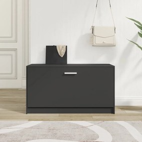 Scarpiera Nera 80x24x45 Cm İn Legno Multistrato /