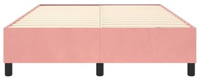 Giroletto a molle rosa 140x190 cm in velluto