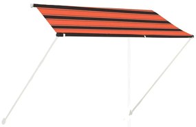 Tenda Da Sole Retrattile 250x150 Cm Arancione E Marrone /