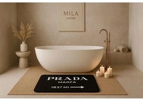 Tappetino per il bagno nero in velluto 60x100 cm Prada – Mila Home