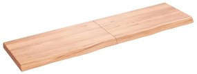 Ripiano muro marrone chiaro 120x30x4cm massello rovere trattato