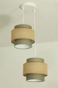 Brilagi - Lampadario a sospensione su cavo RESNA 2xE27/60W/230V Ø 30 cm marrone/beige