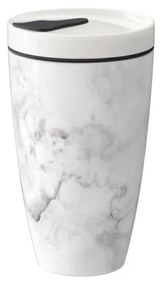 Tazza da viaggio in porcellana bianca e grigia Villeroy &amp; Boch , 350 ml Like To Go - like | Villeroy &amp; Boch