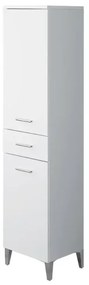 Colonna bagno dappoggio H 153,5 cm bianco con 2 ante e cassetto Desya