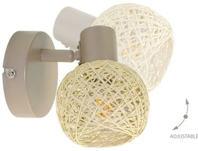 Faretto da parete DEX 1xE14/10W/230V beige/crema