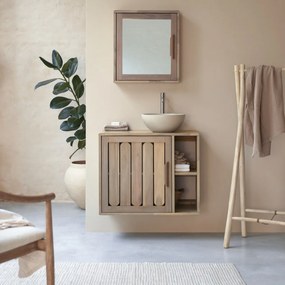 Tikamoon - Mobile per il bagno in legno di acacia 80 Lila