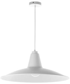 Lampadario Moderno SOSPENSIONE SOMBRERO D. 65 CM BIANCO bianco paralume bianco E27 Ø65cm