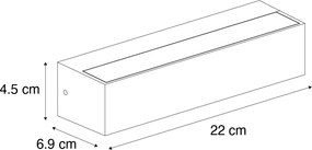 Lampada da parete moderna nera con LED IP65 - Steph