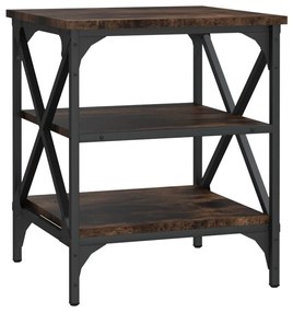 Tavolino da salotto rovere fumo 40x42x50cm in legno multistrato