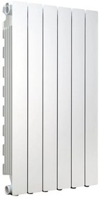 Radiatore acqua calda PRODIGE MODERN in alluminio, 6 elementi, interasse 800 mm, bianco