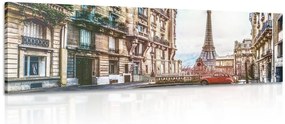 Quadro su tela – Vista sulla Torre Eiffel dalla strada di Parigi