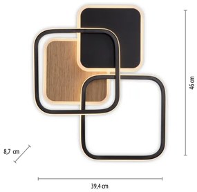 Leuchten Direkt 14117-78 - Plafoniera LED SEVENT LED/36W/230V nero/marrone
