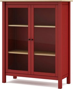 Vetrina in legno di pino rosso/naturale 90x110 cm Misti - Marckeric