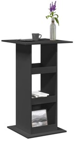 Tavolo Bar Con Portaoggetti Nero 60x60x102 Cm İn Multistrato /
