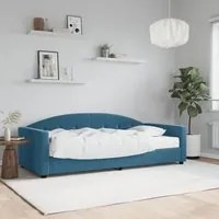 Divano Letto con Materasso Blu 90x200 cm in Velluto 3197276