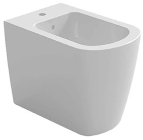 Bidet a Terra Azzurra Ceramica "Aurea" Bianco Lucido