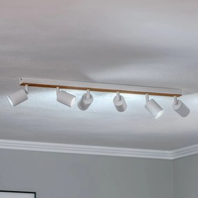 Envostar Tino Faretto da soffitto a 6 luci bianco/legno