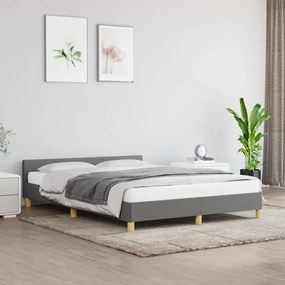 Giroletto Senza Materasso Grigio Scuro 140x190 Cm Tessuto /