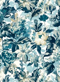 Clarke & Clarke Tapete Lilum - Denim/ Ivory