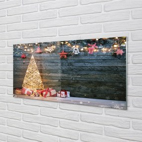 Quadro su vetro acrilico Decorazioni per regali dell'albero di Natale 100x50 cm