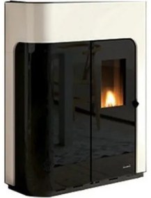 Stufa A Pellet Salvaspazio 14kw Ad Acqua In Acciaio Bianco Palazzetti Elisabeth Idro 14 Ecofire