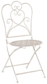 Set da balcone di un tavolo e due sedie beige/bianco sporco TRIESTE Beliani