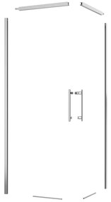 Kit di installazione telaio e ferramenta per cabine doccia ad apertura scorrevole REMIX L 80 x H 195 x P 80 cm cromato lucido
