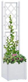 Letto Rialzato Da Giardino Con Graticcio E Irrigazione Bianco /