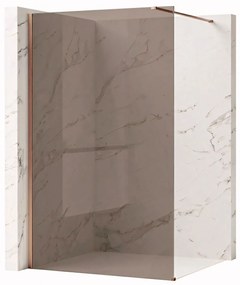 Parete doccia Rea Flexi Brown / Brush Copper 130