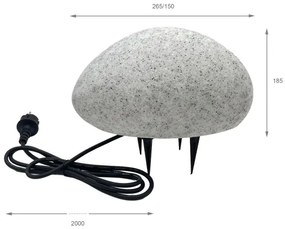 Lampada decorativa da esterno LUMISTONE 1xE27/15W/230V IP65 Ø 26,5 cm