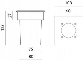 Lampada segnapasso da esterno ENTRADA1 1xGU10/50W/230V IP65