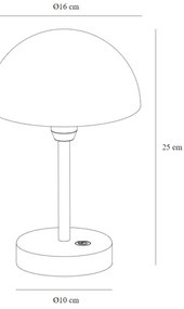 Nordlux - Lampada da tavolo ricaricabile dimmerabile ELLEN LED/2,8W/3,7V IP44 ne