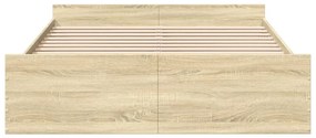 Giroletto cassetti rovere sonoma 140x200 cm legno multistrato