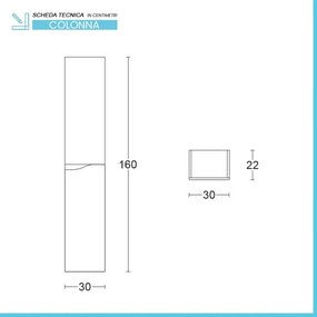 Pensile bagno sospeso 160 cm bianco e quercia Sumya