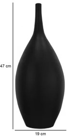 Vaso in ceramica 47 cm, nero