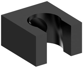 Supporto per soffione doccia in ottone nero opaco - Sapho