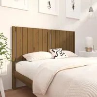 Testiera per Letto Miele 145,5x4x100 cm Legno Massello di Pino 818873