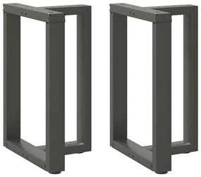 Gambe Tavolo Pranzo A T 2pz Antracite 60x35x(72-73)cm Acciaio /