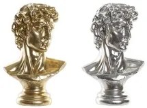 Statua Decorativa DKD Home Decor 24,5 x 17,5 x 36 cm Argentato Dorato Busto Neoclassico (2 Unità)