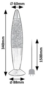 Rabalux 76008 - LED Lampada lava (lampada Astro) GLITTER RAINBOW 2 LED/25W/230V